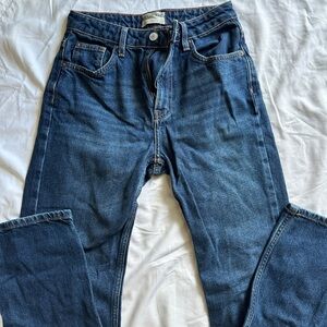 We The Free Blue Relaxed Jeans with Subtle Fading